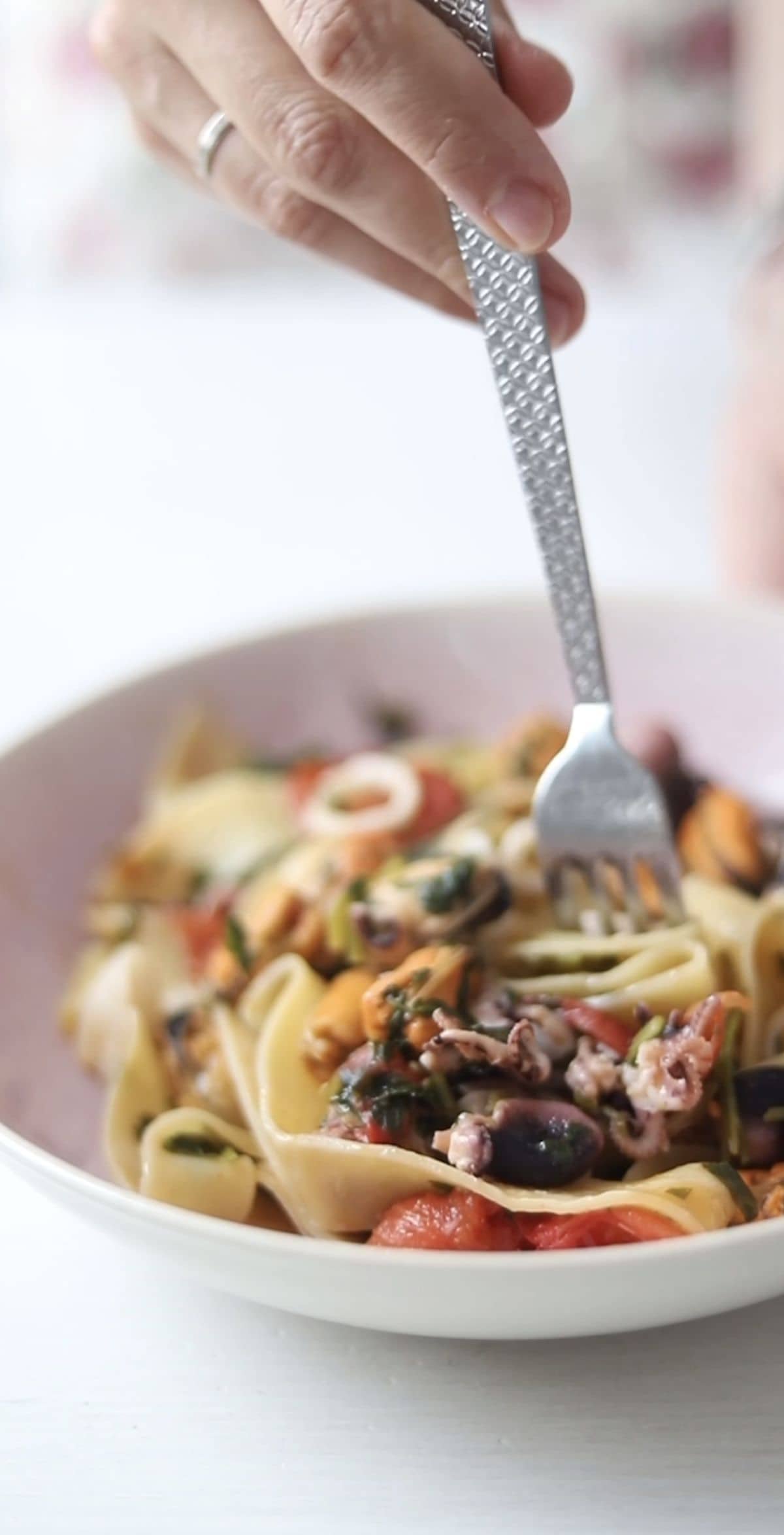 Spaghetti z owocami morza